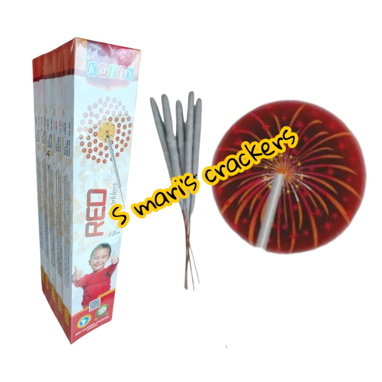 12 CM RED SPARKLERS ( 10 PCS ) ( 5 BOX ) 